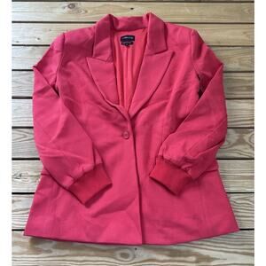 Carbon 38 Blazer Jacket Size Medium Women’s Red Button Front